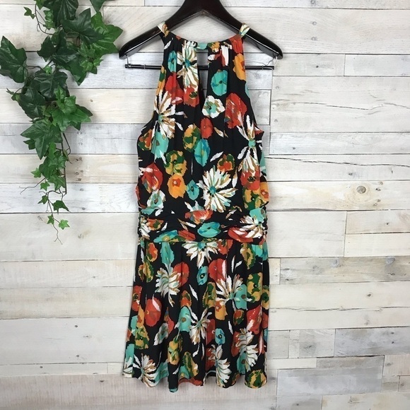 Suzi Chin Maggy Boutique Floral Keyhole Dress 14 - Picture 5 of 8
